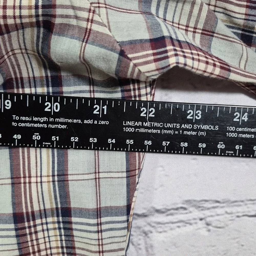 Vintage Levis Western Rodeo Shirt Mens L Pearl Snap Plaid